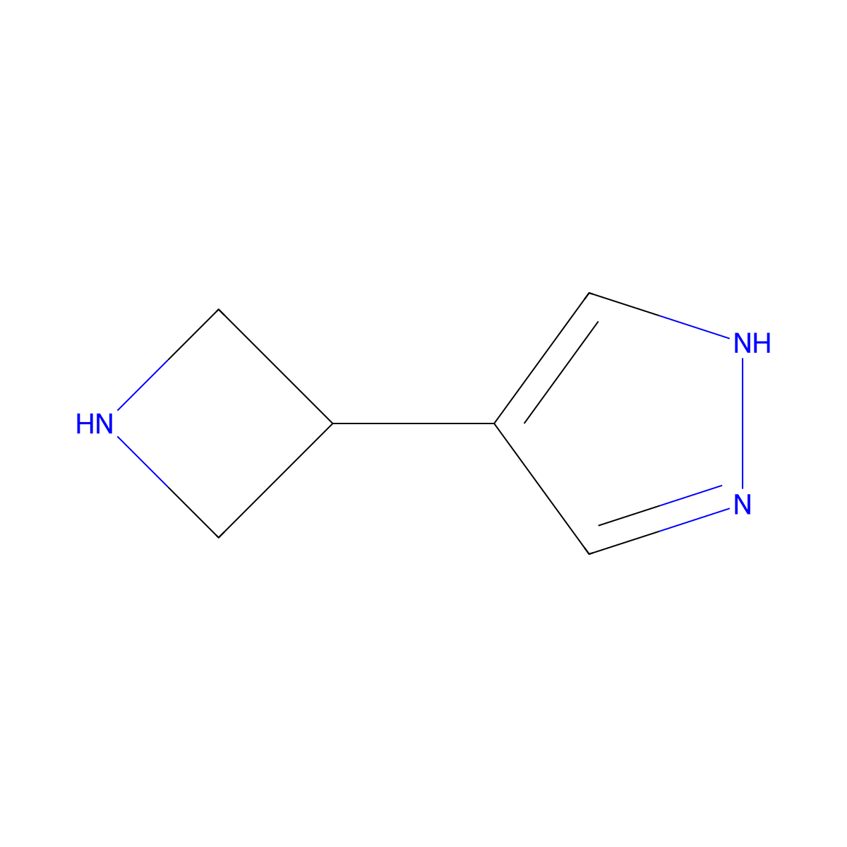 4-(azetidin-3-yl)-1H-pyrazole molecular structure, CAS 2162207-69-2
