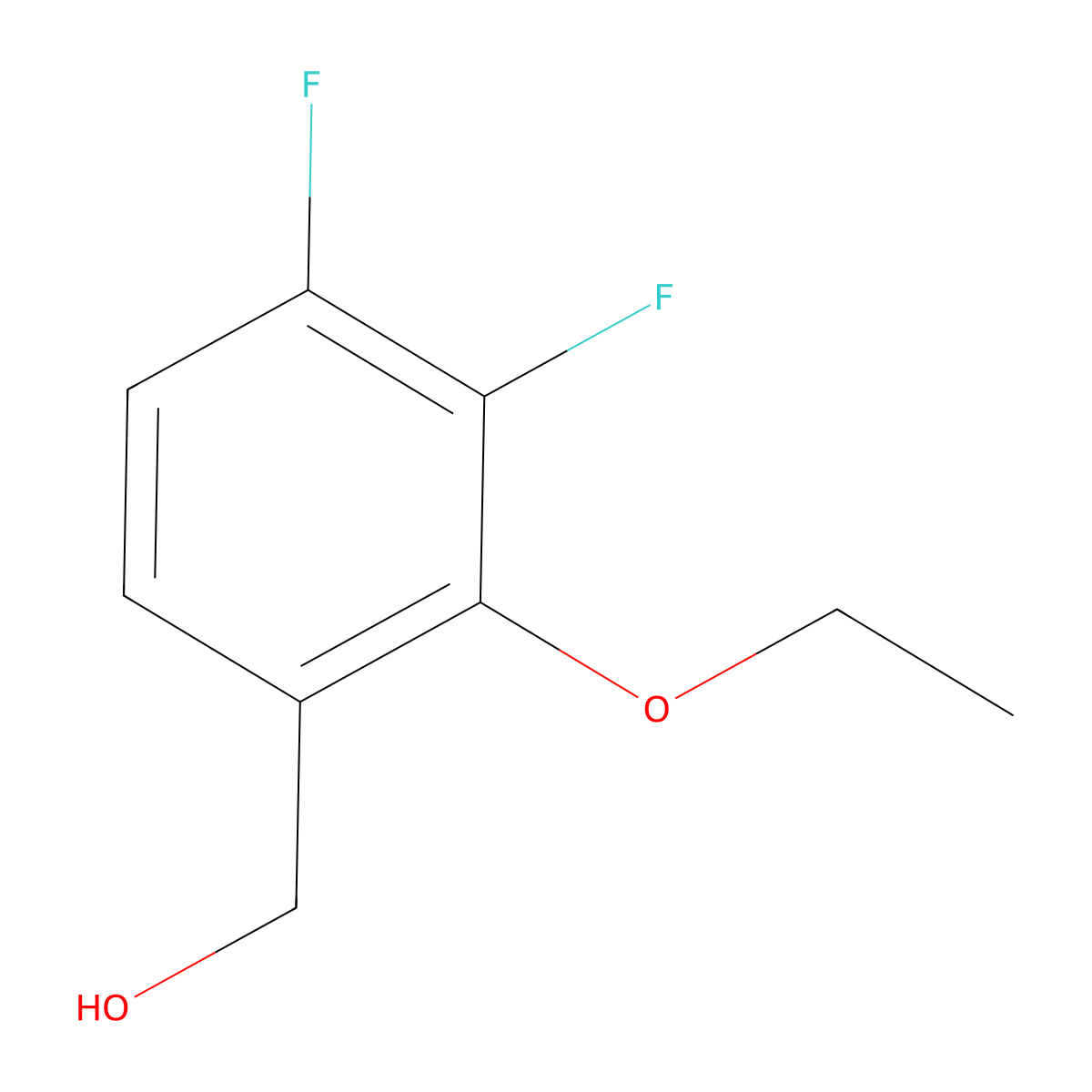 (2-Ethoxy-3,4-difluorophenyl)methanol molecular structure, CAS 2162245-24-9
