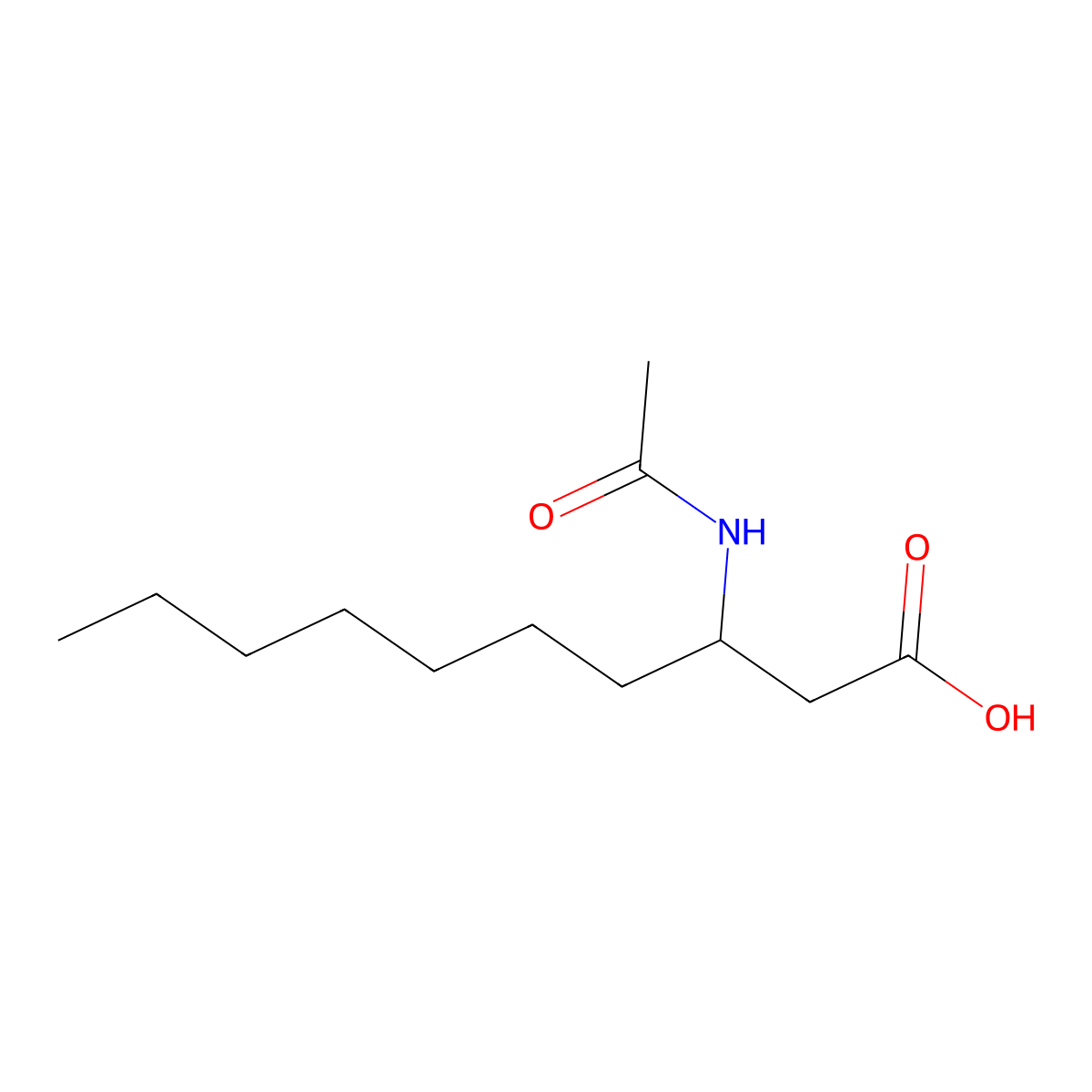 3-Acetamidodecanoic acid molecular structure, CAS 2162251-55-8
