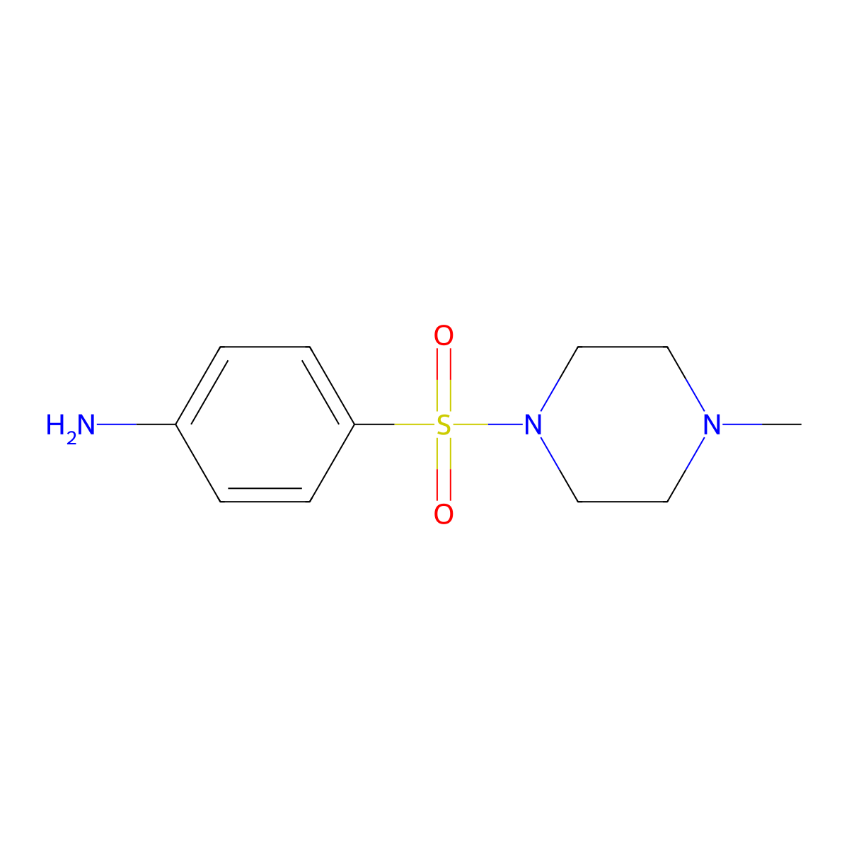 4-(4-Methylpiperazine-1-sulfonyl)aniline molecular structure, CAS 21623-68-7