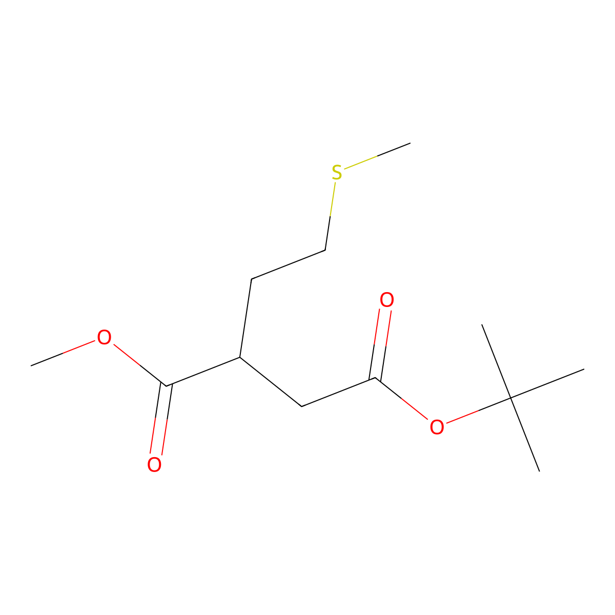 4-Tert-butyl 1-methyl 2-[2-(methylsulfanyl)ethyl]butanedioate molecular structure, CAS 216236-82-7
