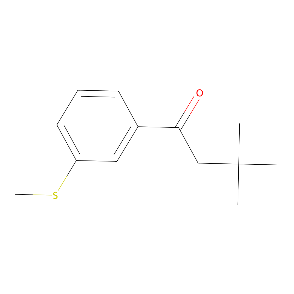 3,3-Dimethyl-1-[3-(methylthio)phenyl]-1-butanone molecular structure, CAS 2162383-17-5