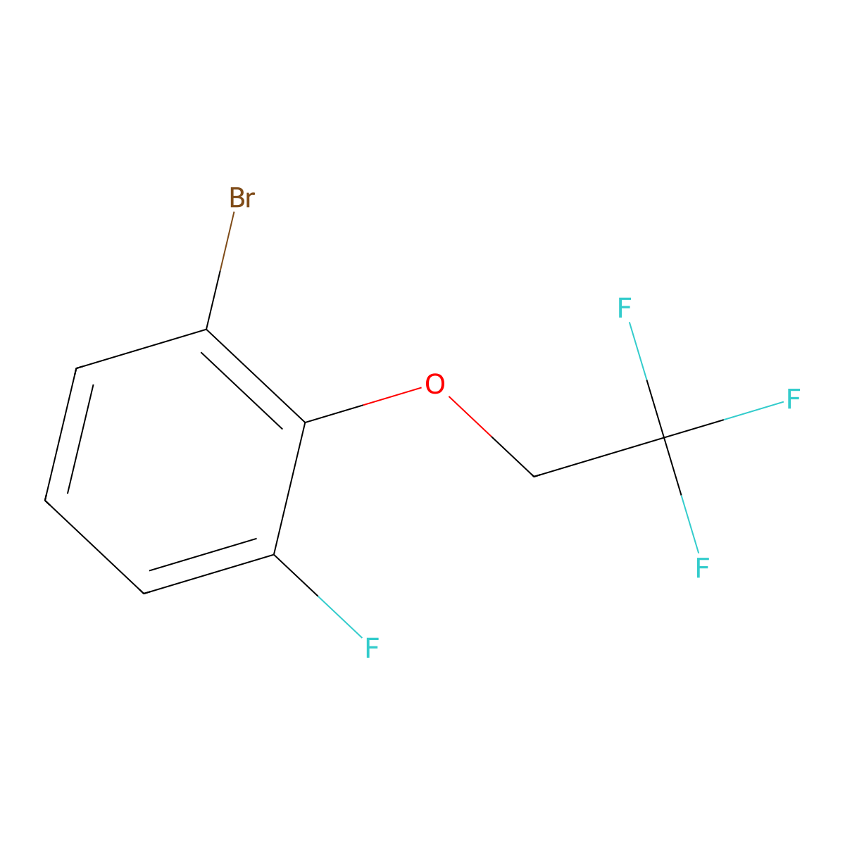 1-Bromo-3-fluoro-2-(2,2,2-trifluoroethoxy)benzene molecular structure, CAS 2162394-51-4
