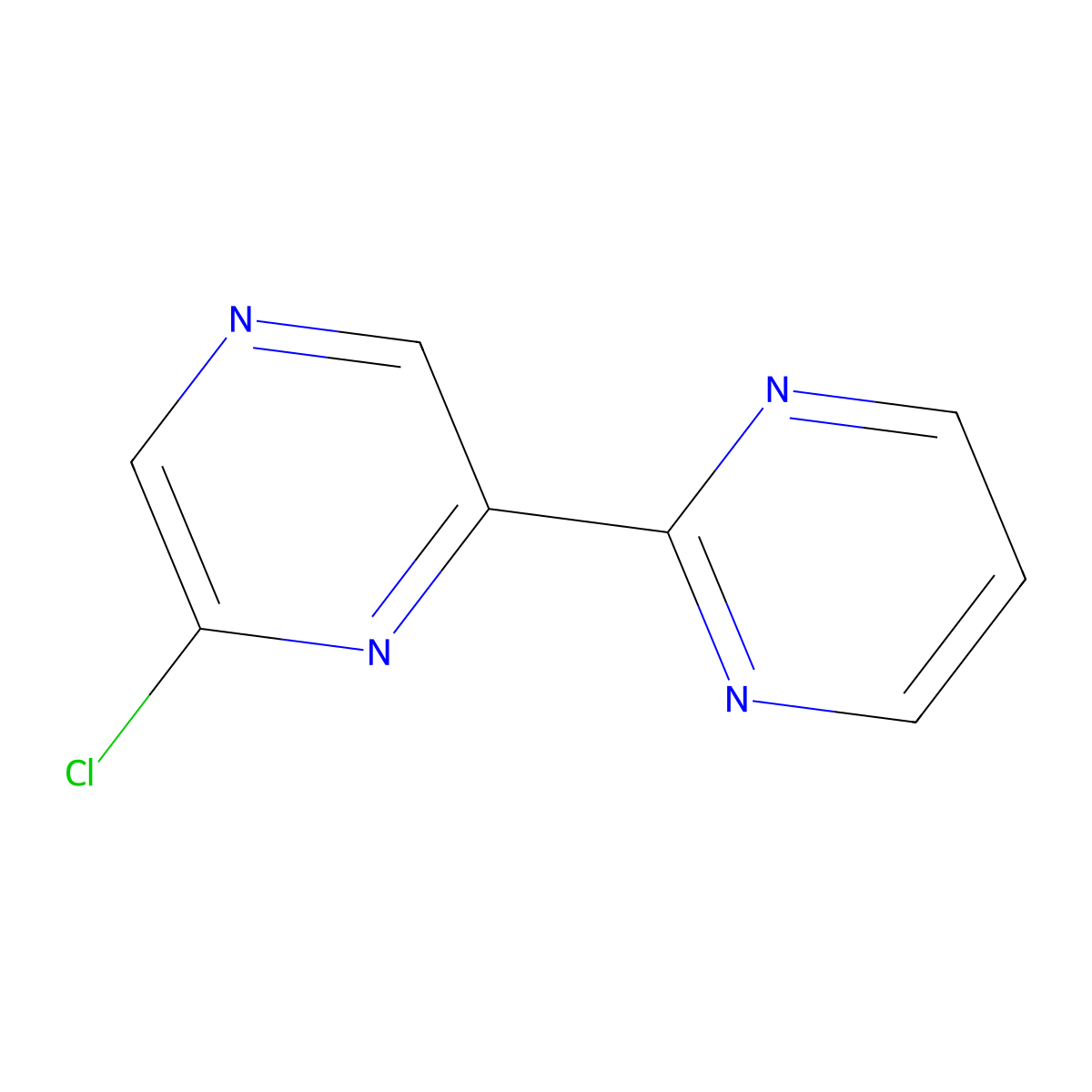 2-Chloro-6-(pyrimidin-2-yl)pyrazine molecular structure, CAS 2162551-28-0