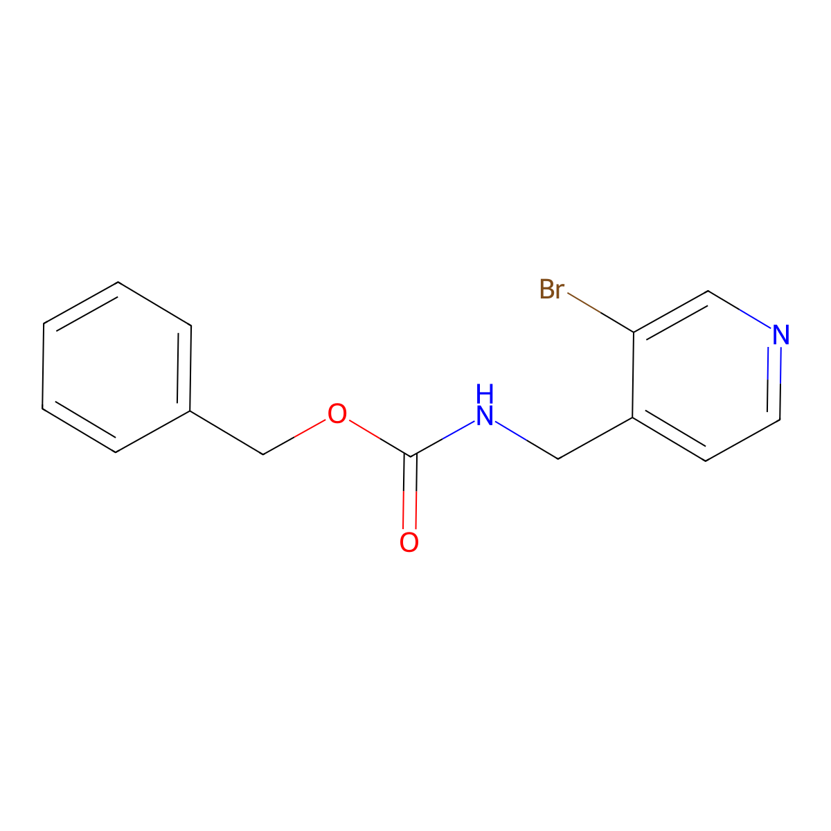 benzyl N-[(3-bromopyridin-4-yl)methyl]carbamate molecular structure, CAS 2162551-58-6