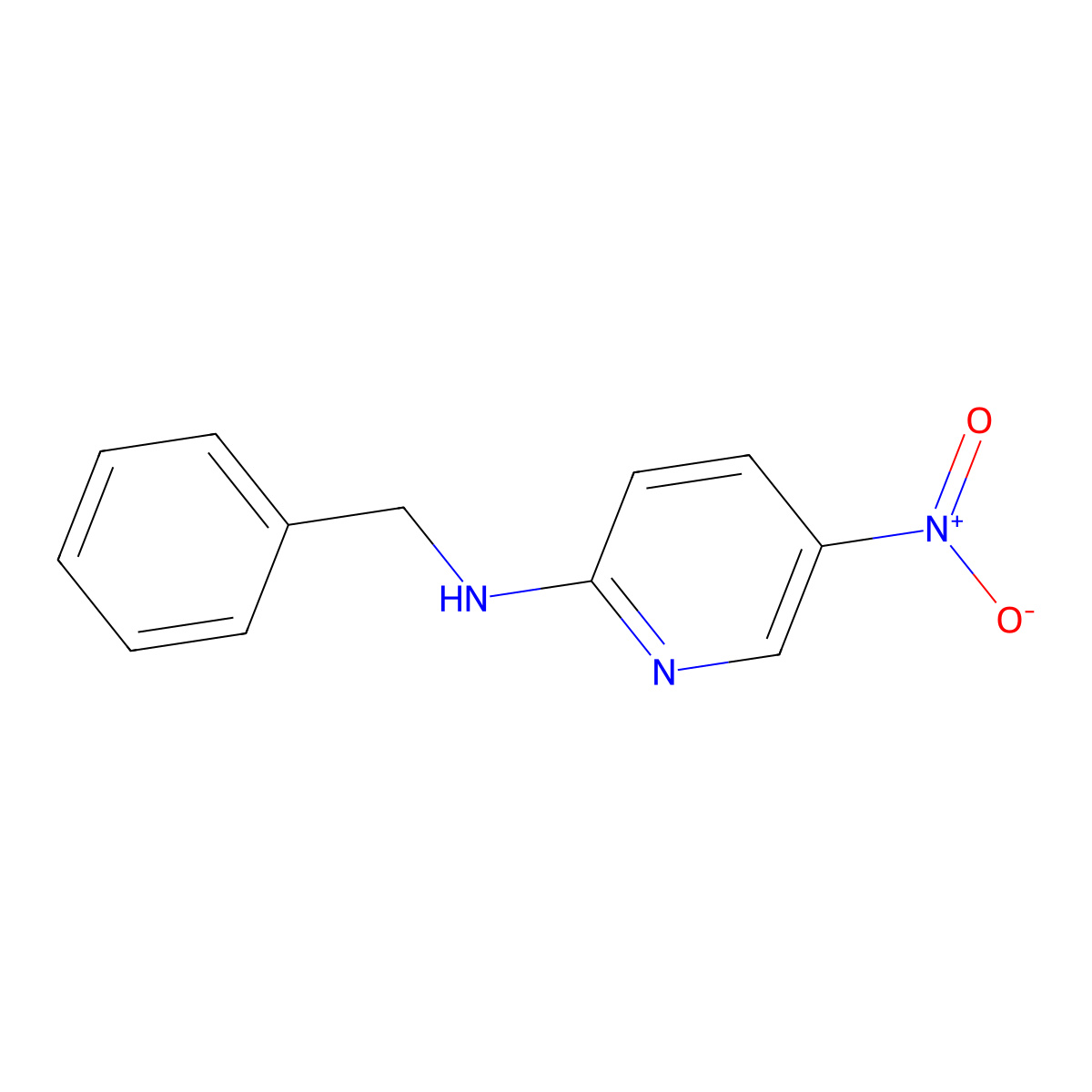 2-Benzylamino-5-nitropyridine molecular structure, CAS 21626-41-5
