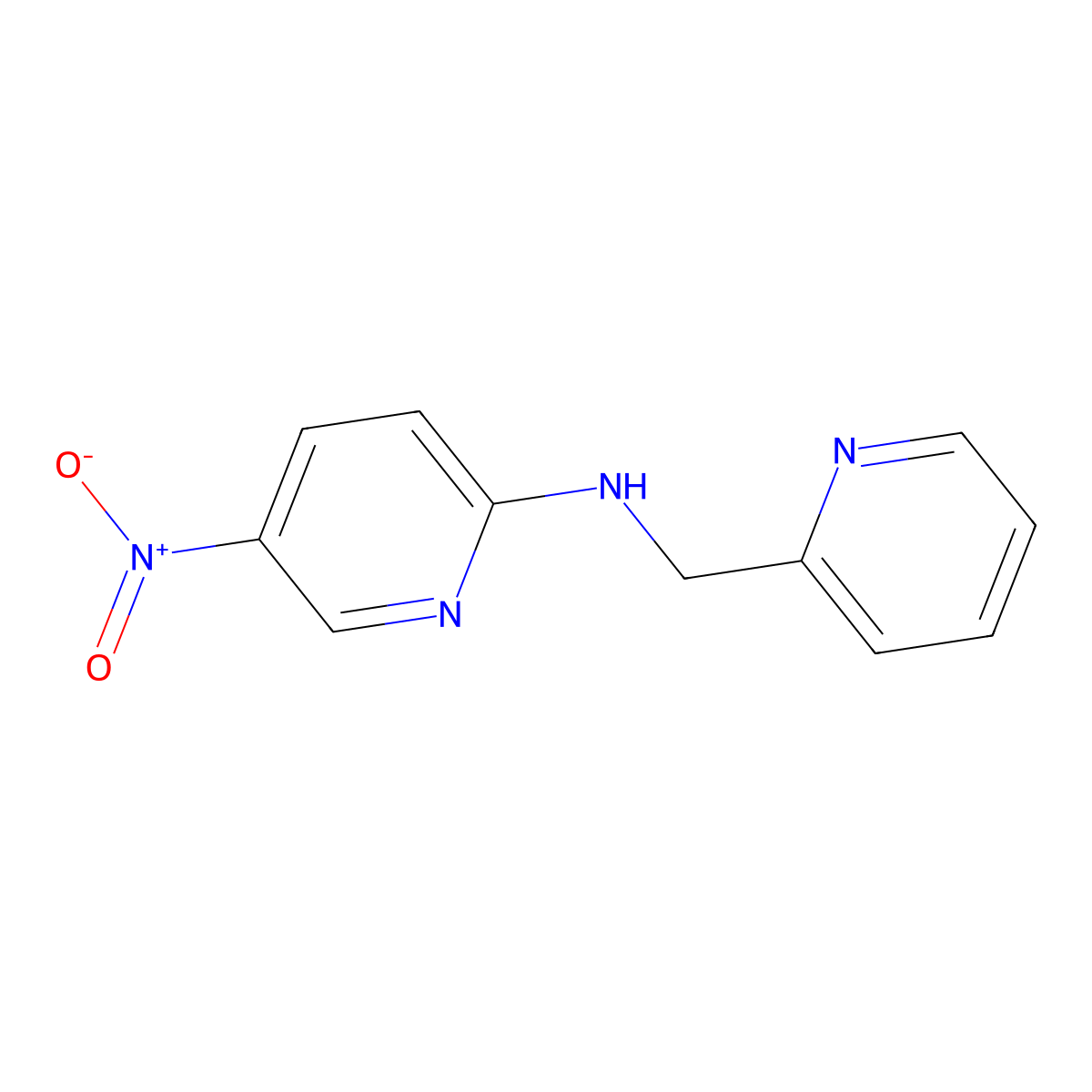 5-Nitro-2-[(2-pyridinylmethyl)amino]pyridine molecular structure, CAS 21626-42-6