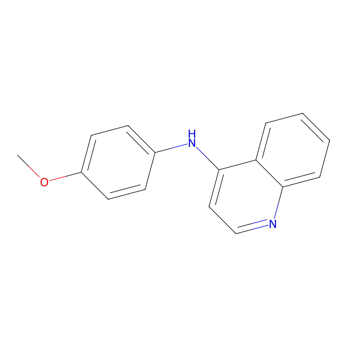 N-(4-methoxyphenyl)quinolin-4-amine molecular structure, CAS 21626-53-9