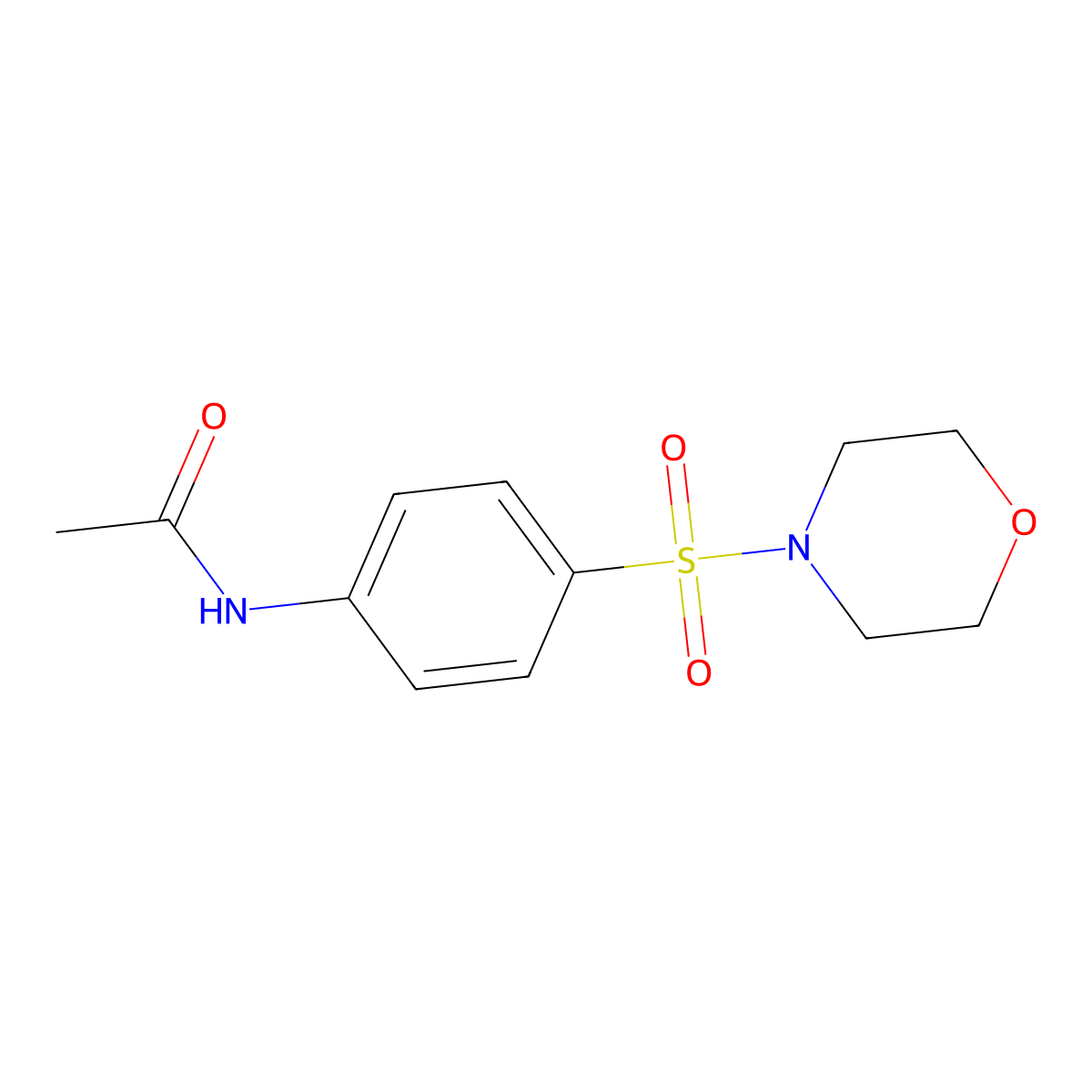 N-(4-(4-Morpholinylsulfonyl)phenyl)acetamide molecular structure, CAS 21626-69-7