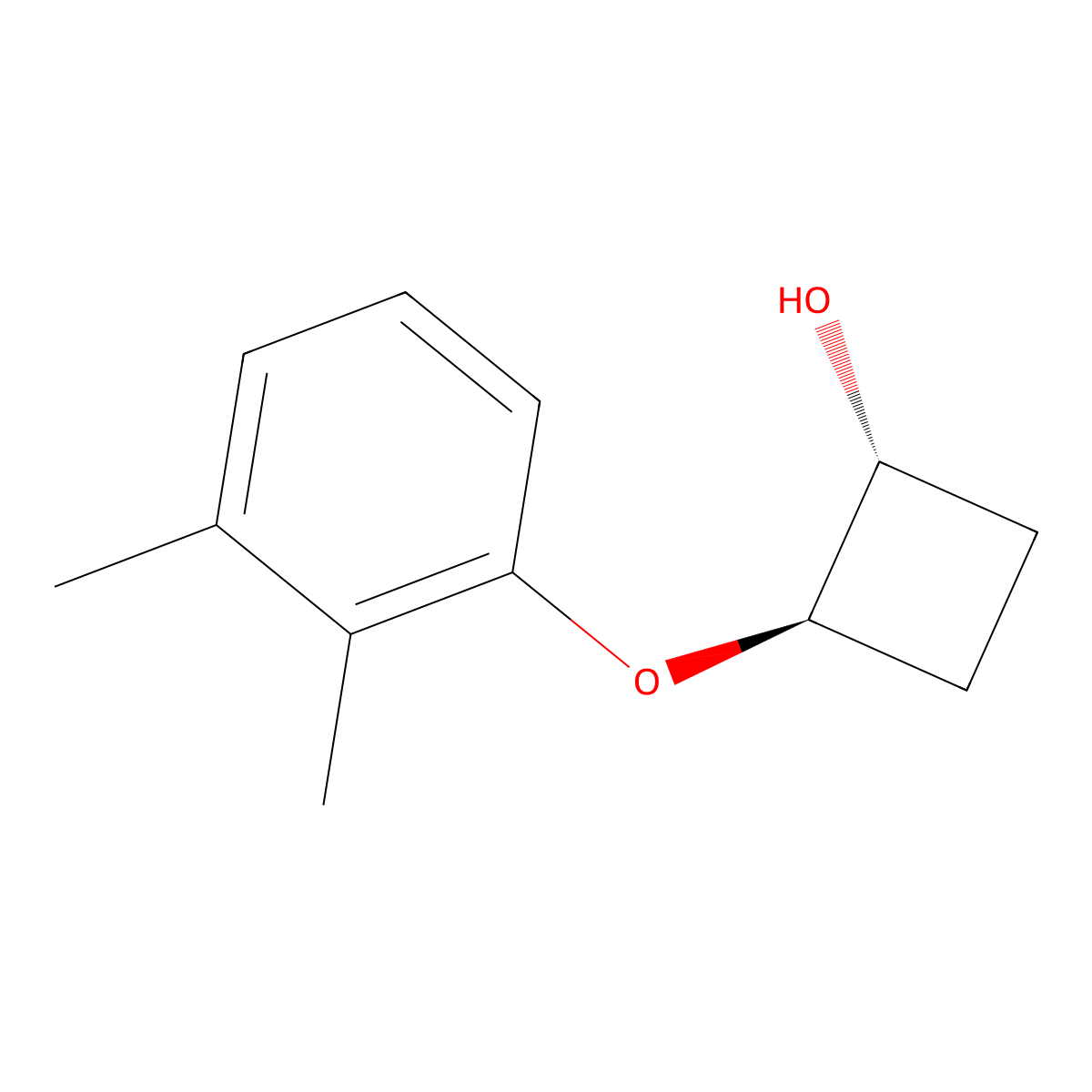 (1R,2R)-2-(2,3-dimethylphenoxy)cyclobutan-1-ol molecular structure, CAS 2162688-05-1