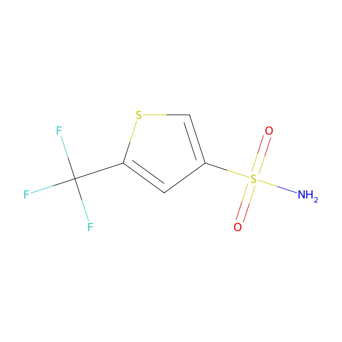 5-(Trifluoromethyl)thiophene-3-sulfonamide molecular structure, CAS 2162752-67-0