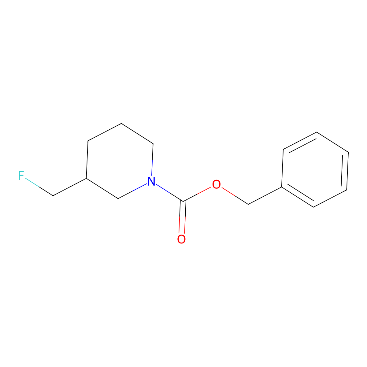 Benzyl 3-(fluoromethyl)piperidine-1-carboxylate molecular structure, CAS 2162756-92-3