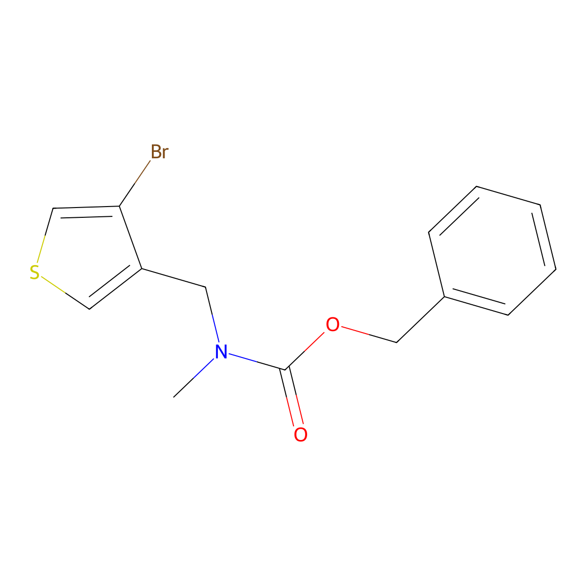 benzyl N-[(4-bromothiophen-3-yl)methyl]-N-methylcarbamate molecular structure, CAS 2162865-50-9