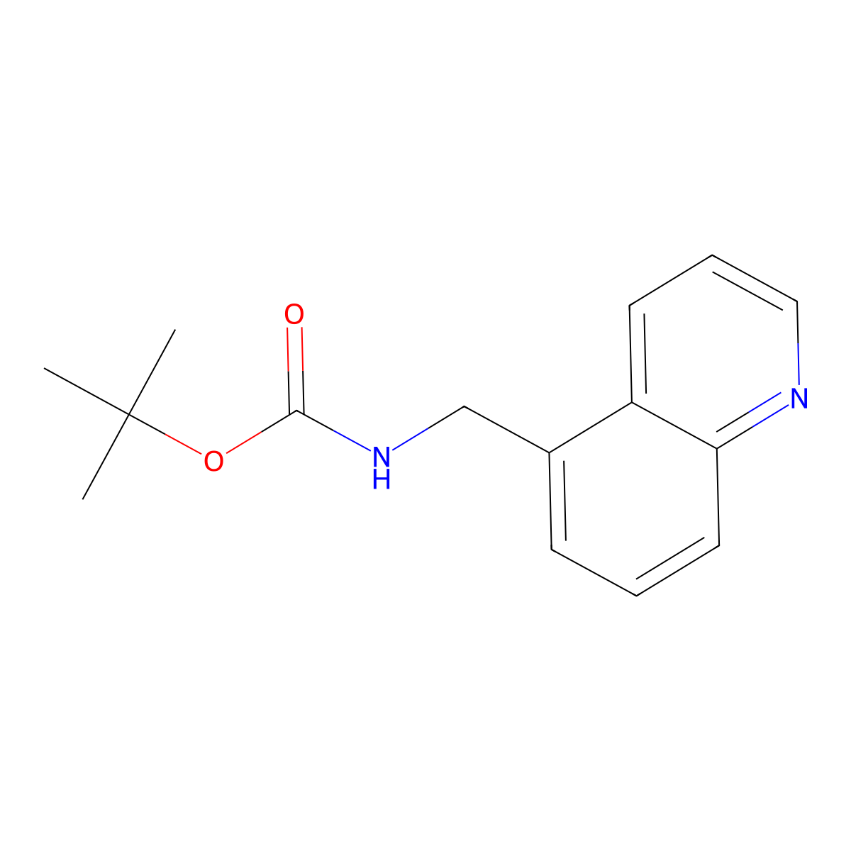 tert-Butyl (quinolin-5-ylmethyl)carbamate molecular structure, CAS 2162875-48-9