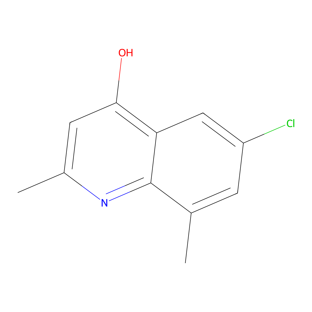 6-Chloro-2,8-dimethyl-4-quinolinol molecular structure, CAS 21629-49-2