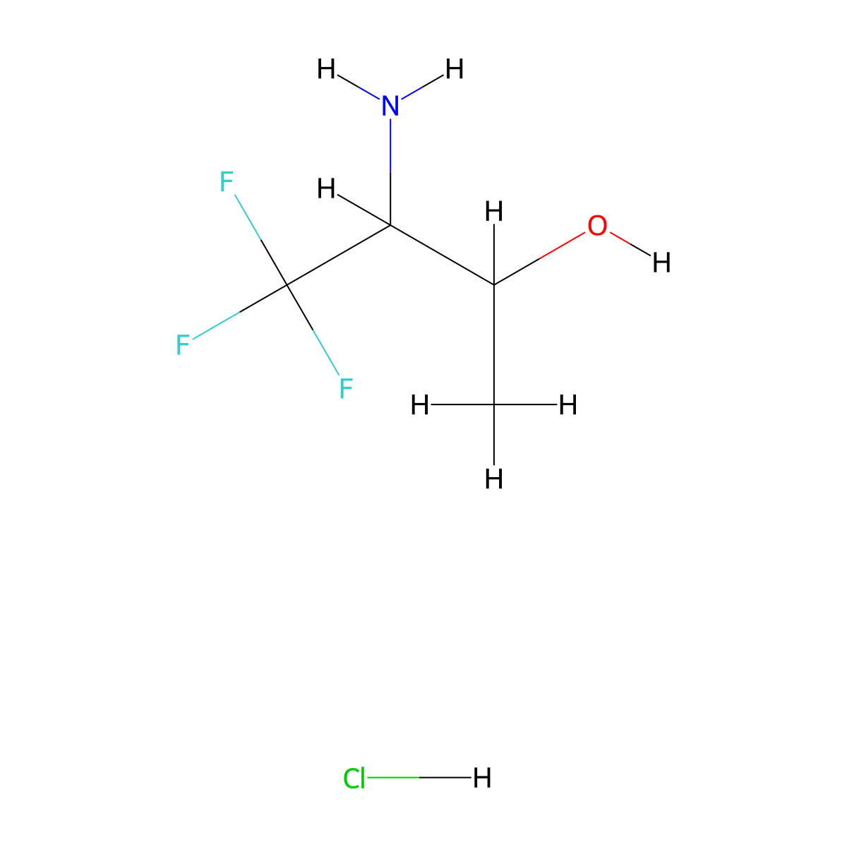 3-Amino-4,4,4-trifluorobutan-2-ol hydrochloride molecular structure, CAS 2162986-81-2