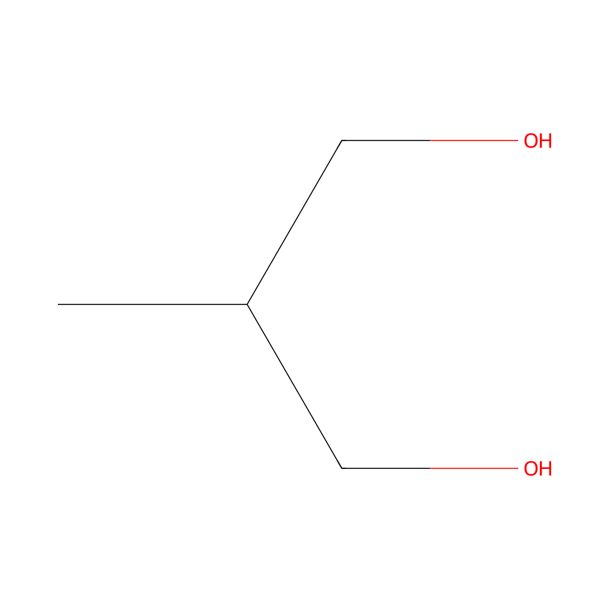 Methylpropanediol molecular structure, CAS 2163-42-0