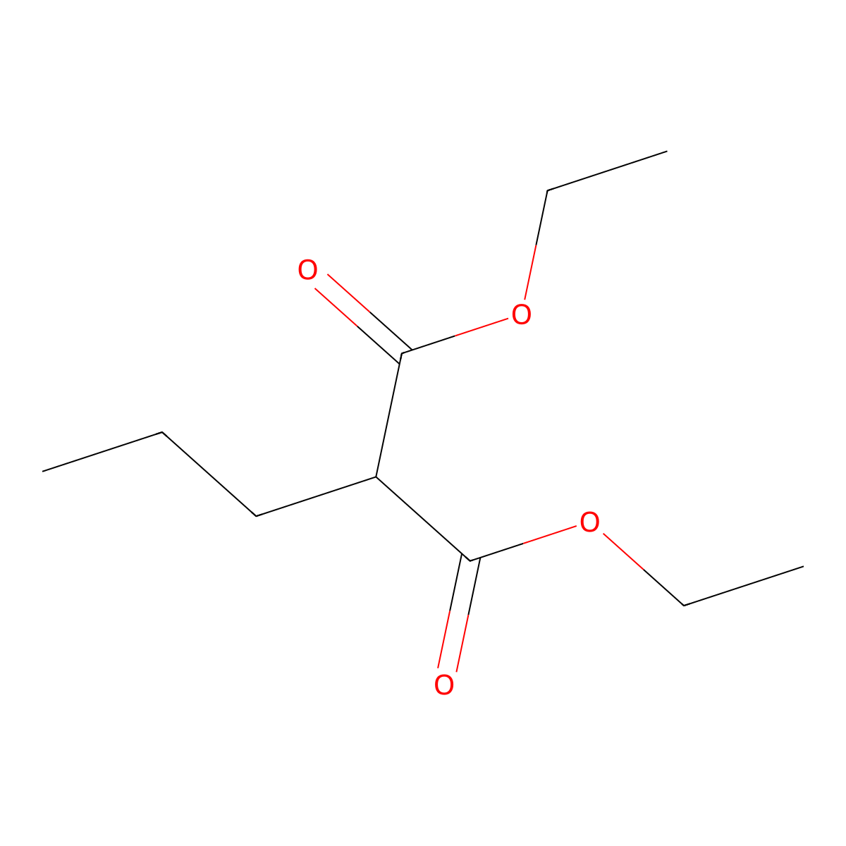 Diethyl propylmalonate molecular structure, CAS 2163-48-6