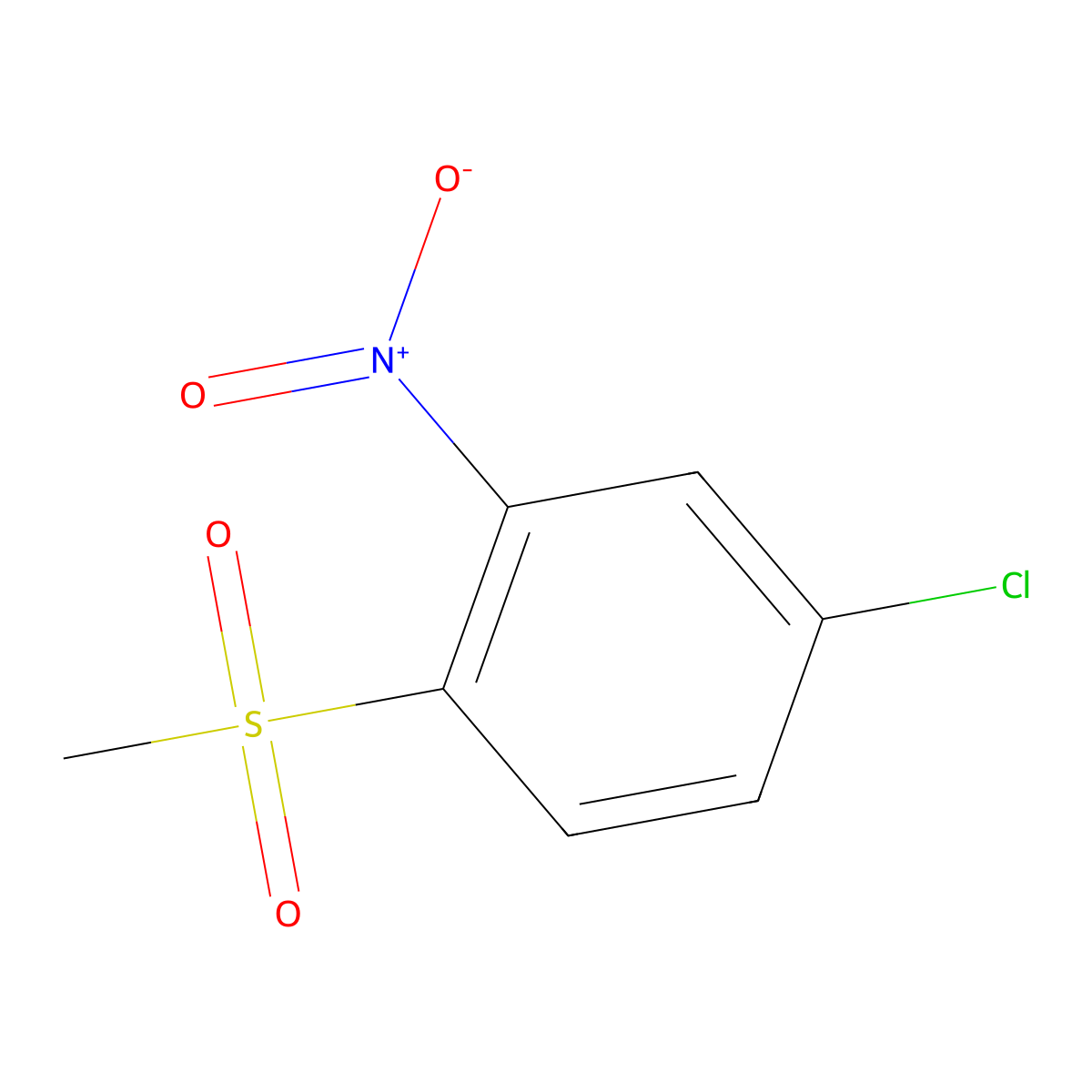 Benzene, 4-chloro-1-(methylsulfonyl)-2-nitro- molecular structure, CAS 2163-97-5