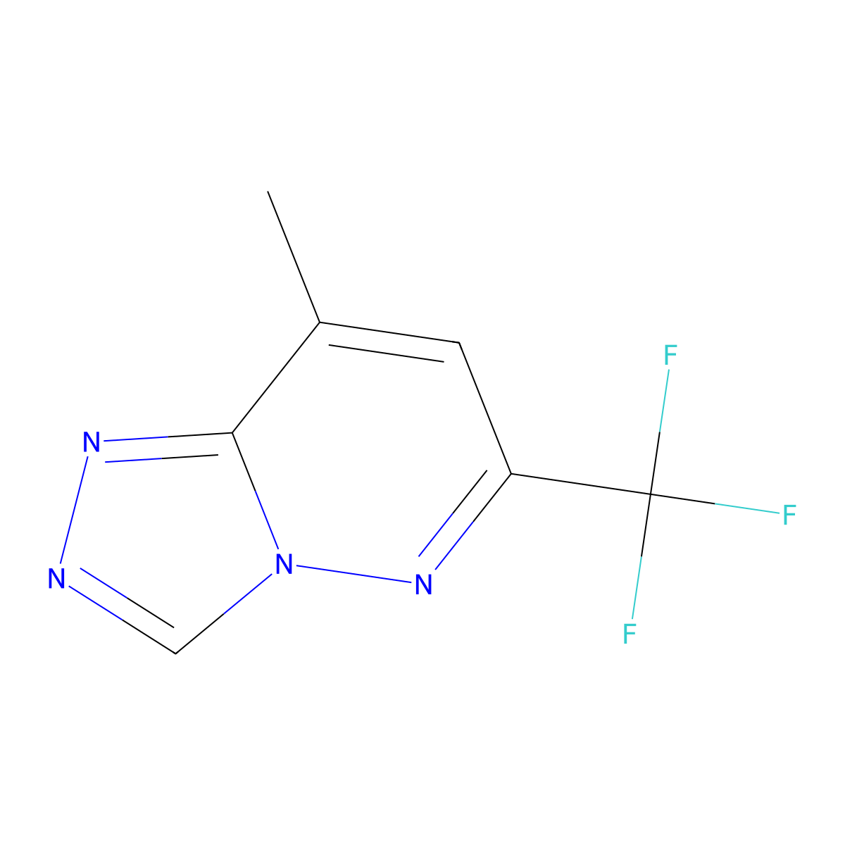 8-Methyl-6-(trifluoromethyl)-[1,2,4]triazolo[4,3-b]pyridazine molecular structure, CAS 216300-82-2