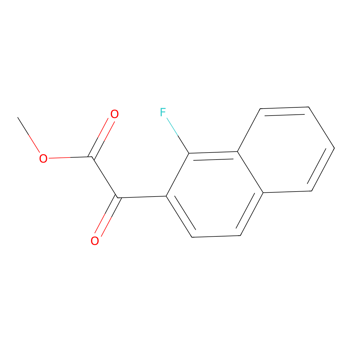 Methyl 2-(1-fluoronaphthalen-2-yl)-2-oxoacetate molecular structure, CAS 2163037-64-5