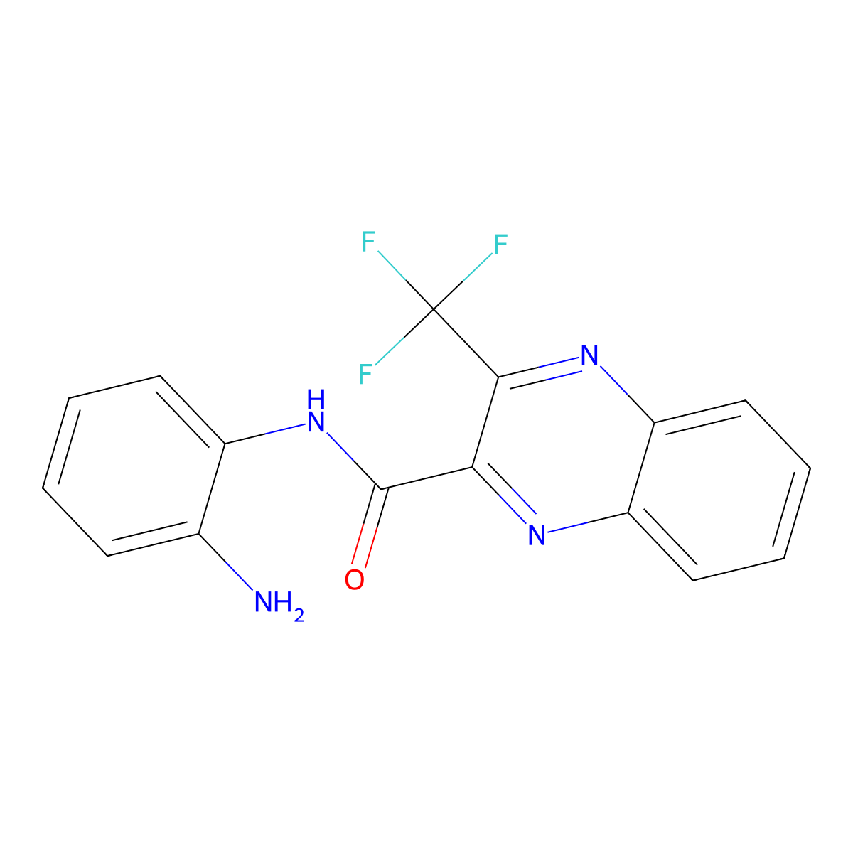 N-(2-aminophenyl)-3-(trifluoromethyl)quinoxaline-2-carboxamide molecular structure, CAS 216307-09-4