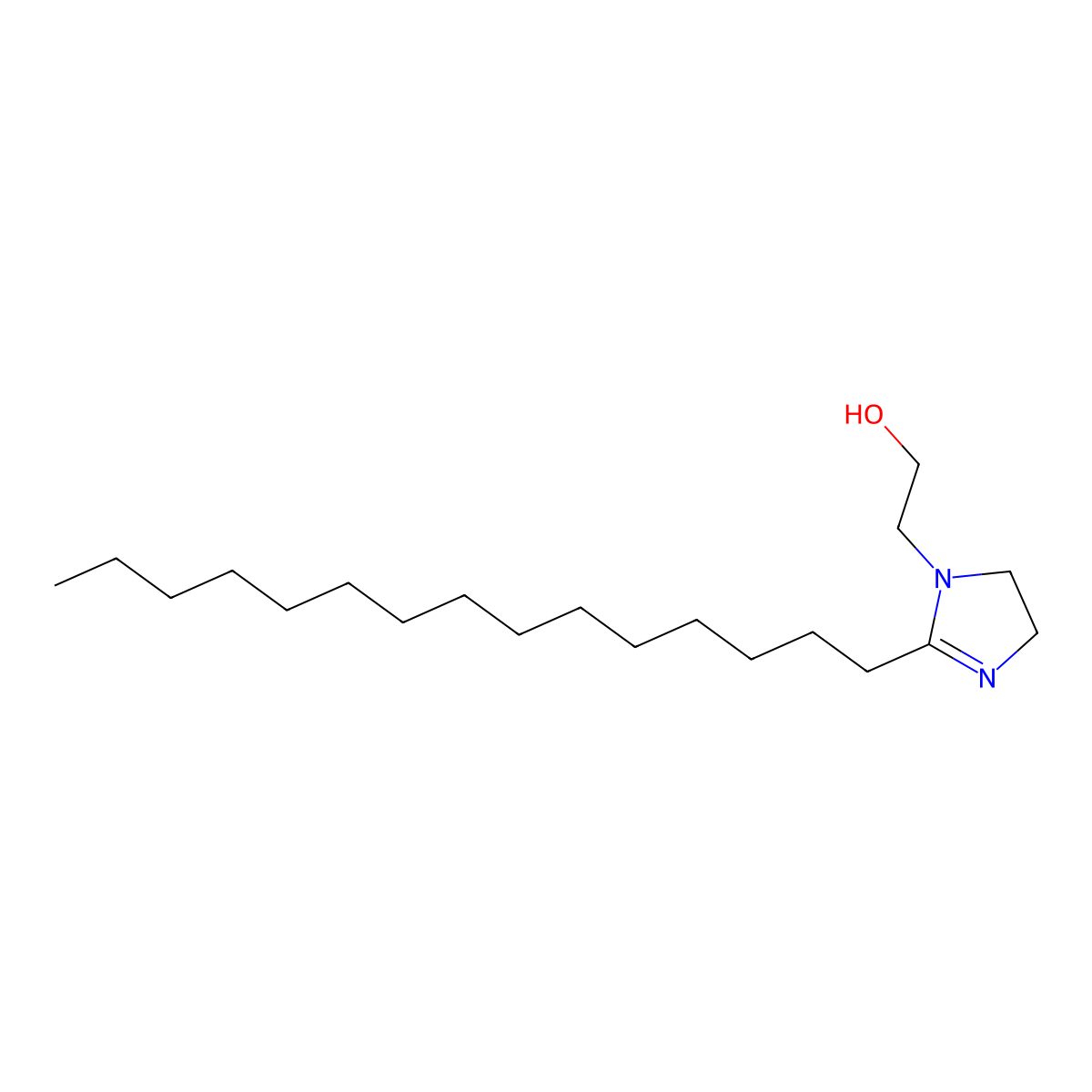 4,5-dihydro-2-pentadecyl-1H-imidazole-1-ethanol molecular structure, CAS 21631-87-8