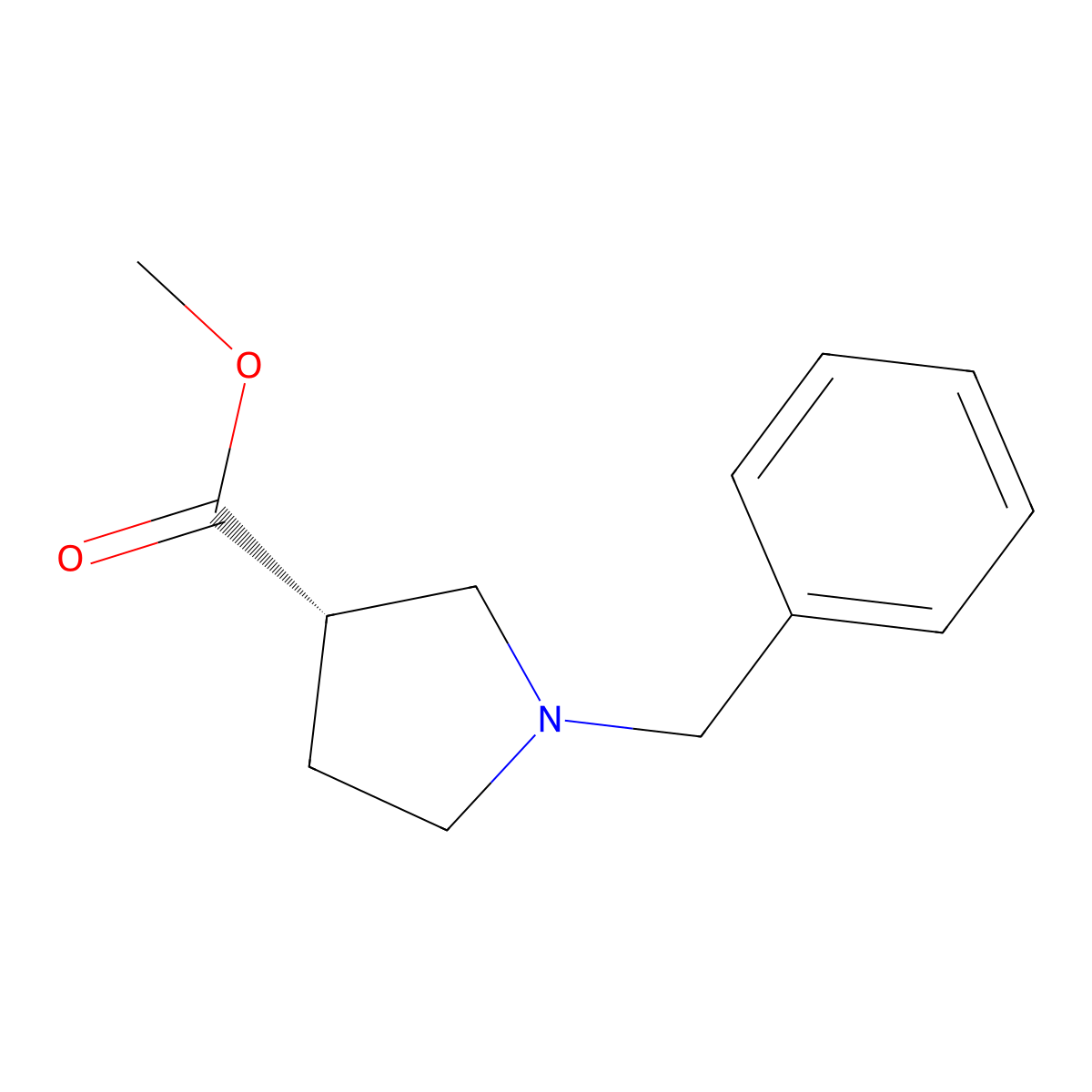 methyl (3S)-1-benzylpyrrolidine-3-carboxylate molecular structure, CAS 216311-58-9