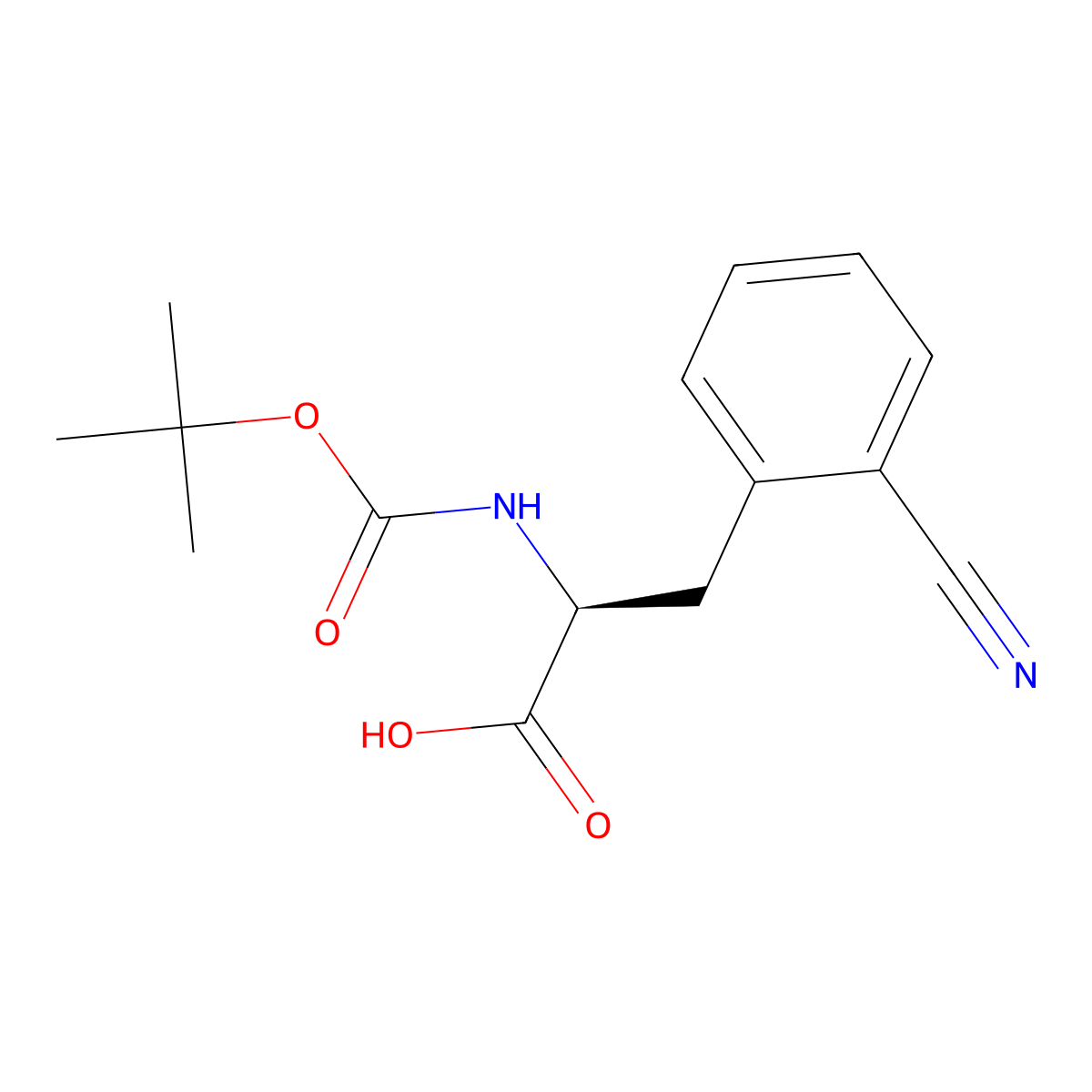 Boc-2-cyano-L-phenylalanine molecular structure, CAS 216312-53-7