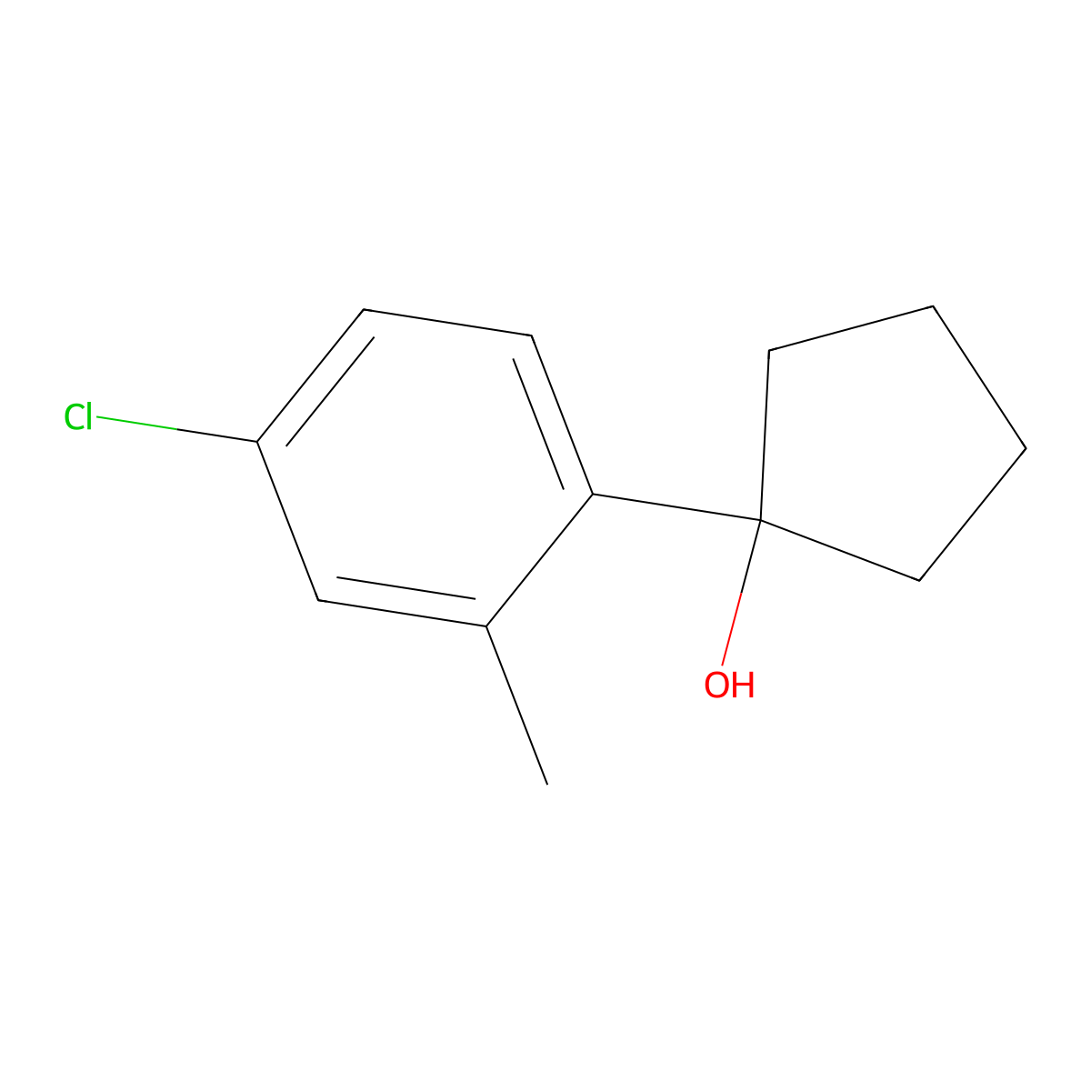 1-(4-Chloro-2-methylphenyl)cyclopentanol molecular structure, CAS 2163157-37-5