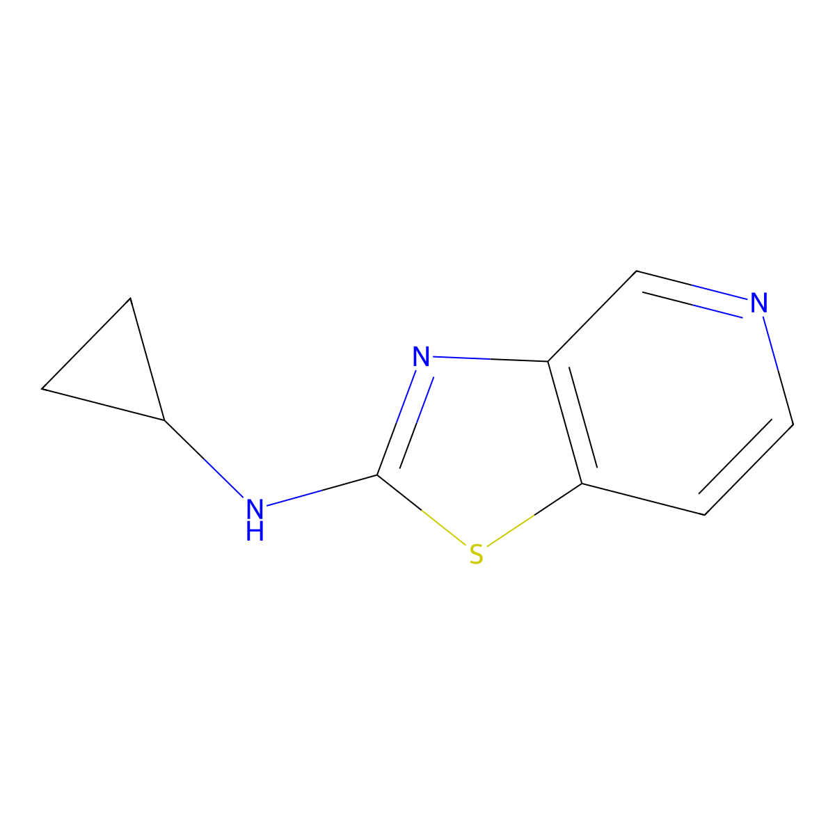 N-Cyclopropyl-[1,3]thiazolo[4,5-c]pyridin-2-amine molecular structure, CAS 2163163-39-9