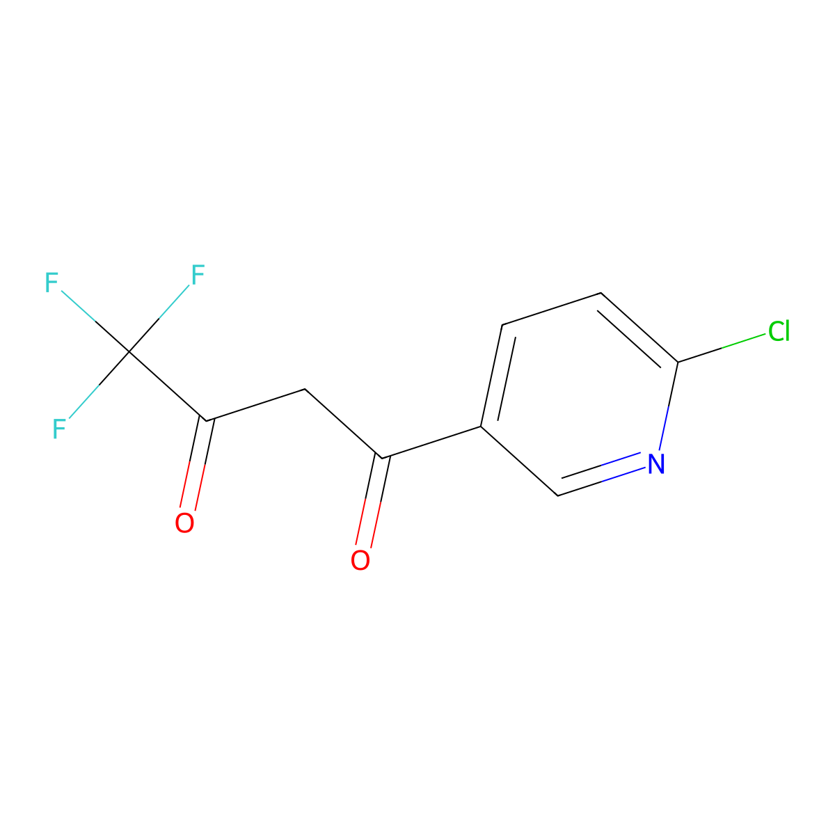 6-Chloro-3-(trifluoroacetylaceto)pyridine molecular structure, CAS 216317-65-6