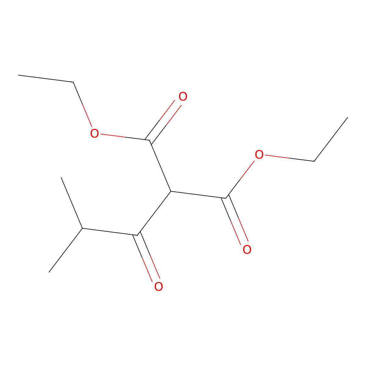 Diethyl isobutyroylmalonate molecular structure, CAS 21633-78-3