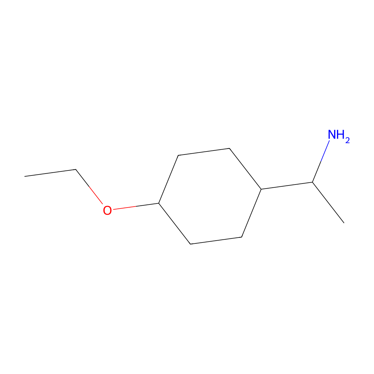 1-(4-Ethoxycyclohexyl)ethan-1-amine molecular structure, CAS 2163452-57-9