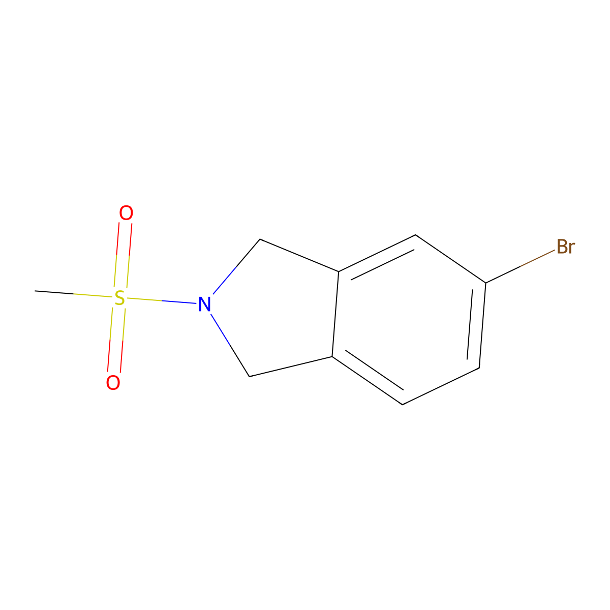 5-Bromo-2-(methylsulfonyl)isoindoline molecular structure, CAS 2163477-10-7
