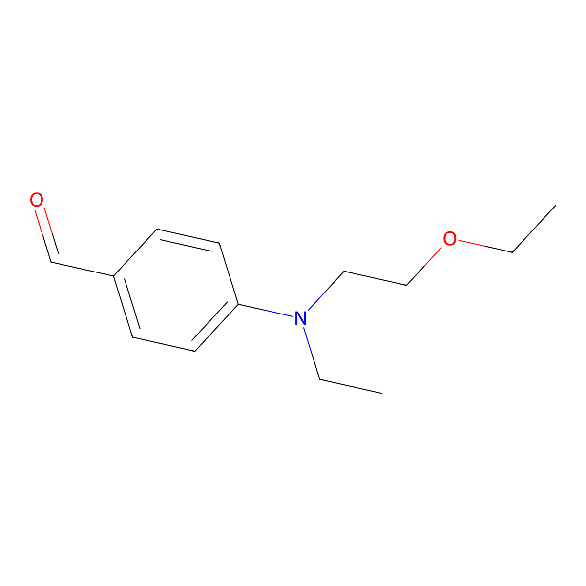 4-((2-Ethoxyethyl)(ethyl)amino)benzaldehyde molecular structure, CAS 21635-78-9