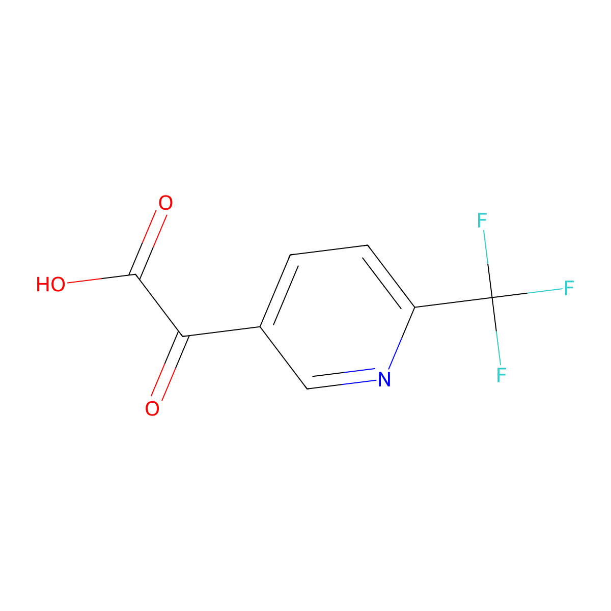 2-Oxo-2-[6-(trifluoromethyl)pyridin-3-yl]acetic acid molecular structure, CAS 2163504-98-9