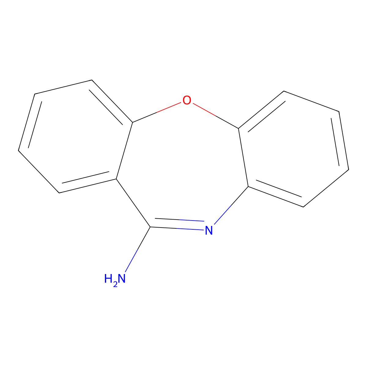 Benzo[b][1,4]benzoxazepin-6-amine molecular structure, CAS 21636-25-9