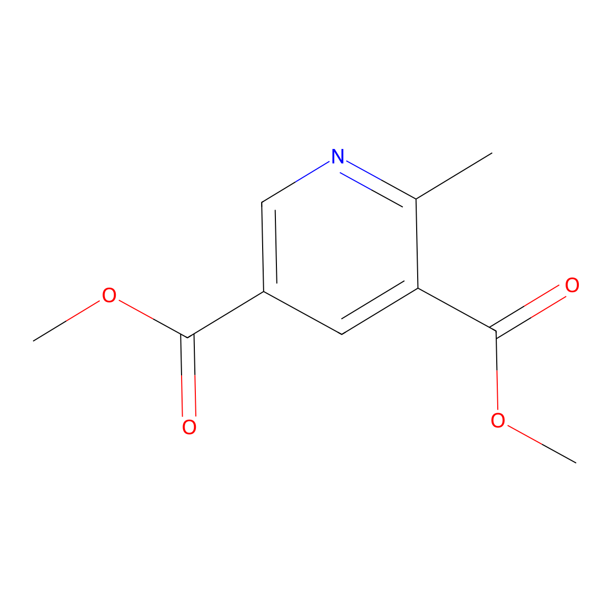 3,5-Dimethyl 2-methyl-3,5-pyridinedicarboxylate molecular structure, CAS 21636-46-4