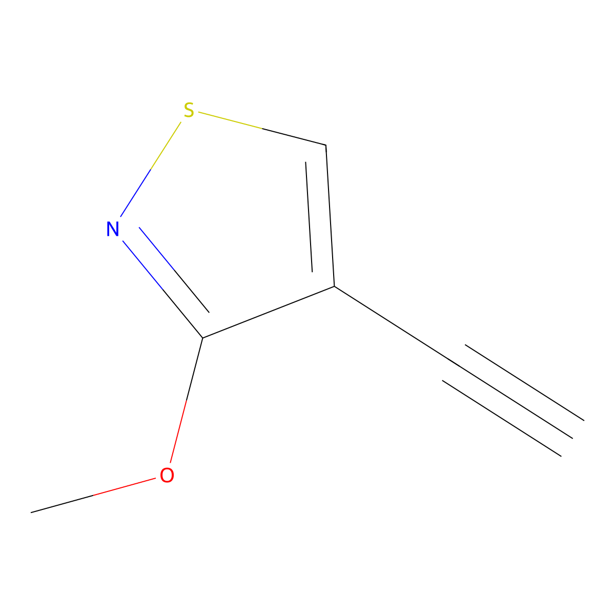 4-Ethynyl-3-methoxy-1,2-thiazole molecular structure, CAS 2163673-46-7