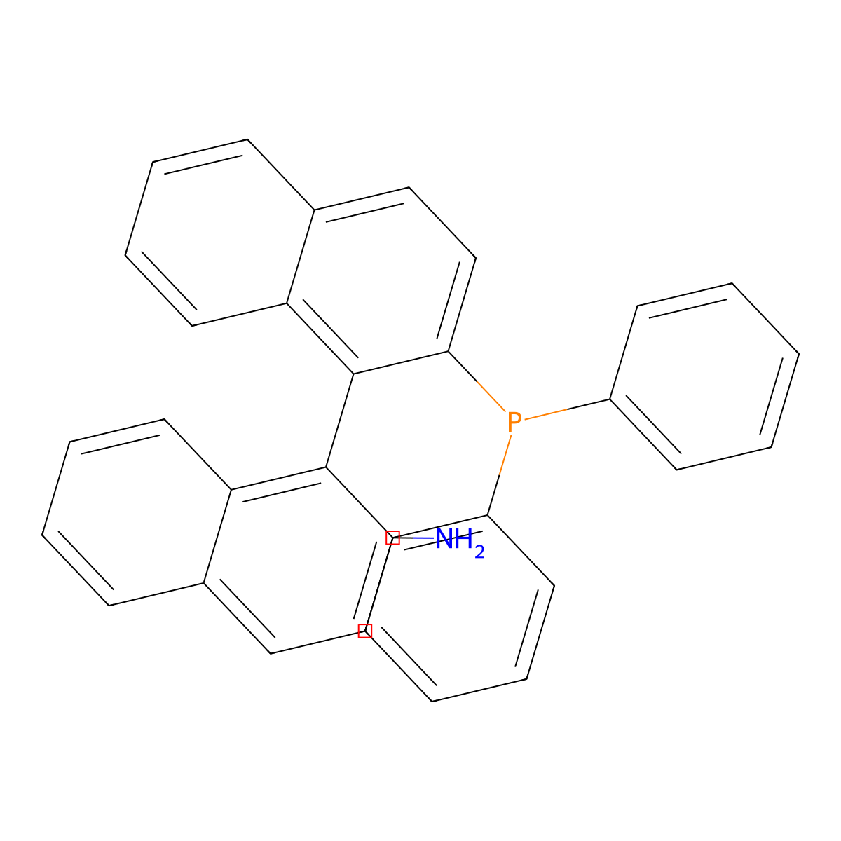 (1R)-2'-(Diphenylphosphino)-[1,1'-binaphthalen]-2-amine molecular structure, CAS 216369-04-9