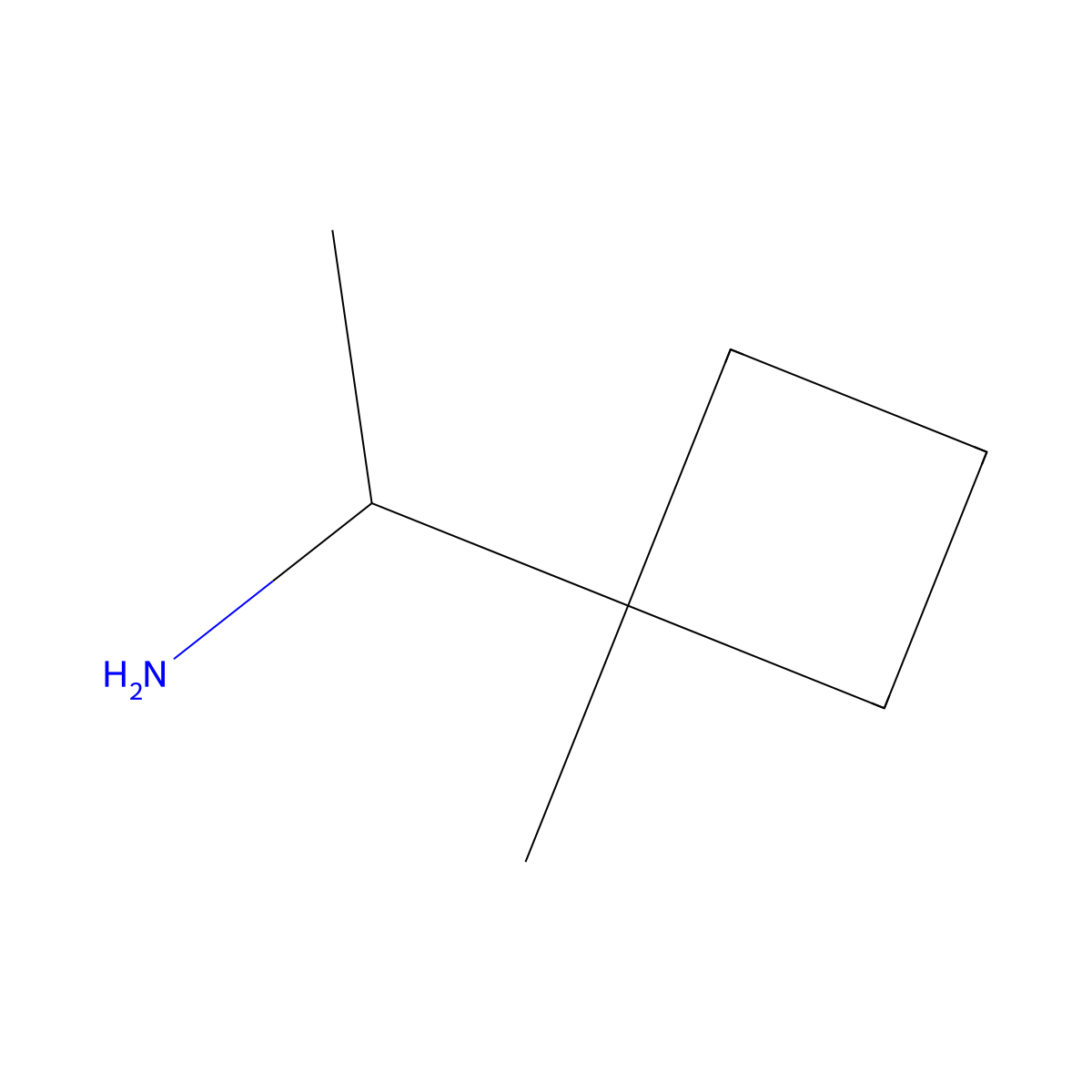 1-(1-Methylcyclobutyl)ethan-1-amine molecular structure, CAS 2163705-79-9