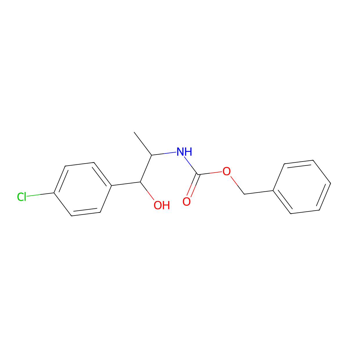 benzyl N-[1-(4-chlorophenyl)-1-hydroxypropan-2-yl]carbamate molecular structure, CAS 2163711-54-2