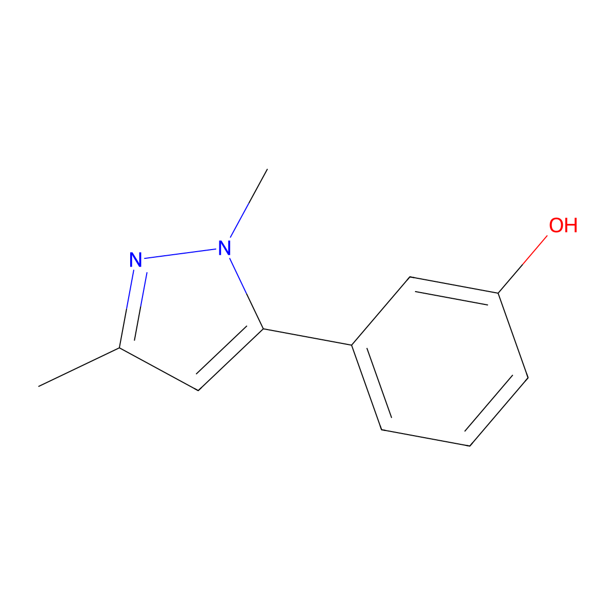 3-(1,3-Dimethyl-1H-pyrazol-5-yl)phenol molecular structure, CAS 2163741-28-2