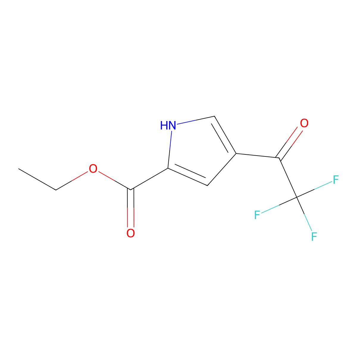 Ethyl 4-(2,2,2-trifluoroacetyl)-1H-pyrrole-2-carboxylate molecular structure, CAS 2163771-73-9