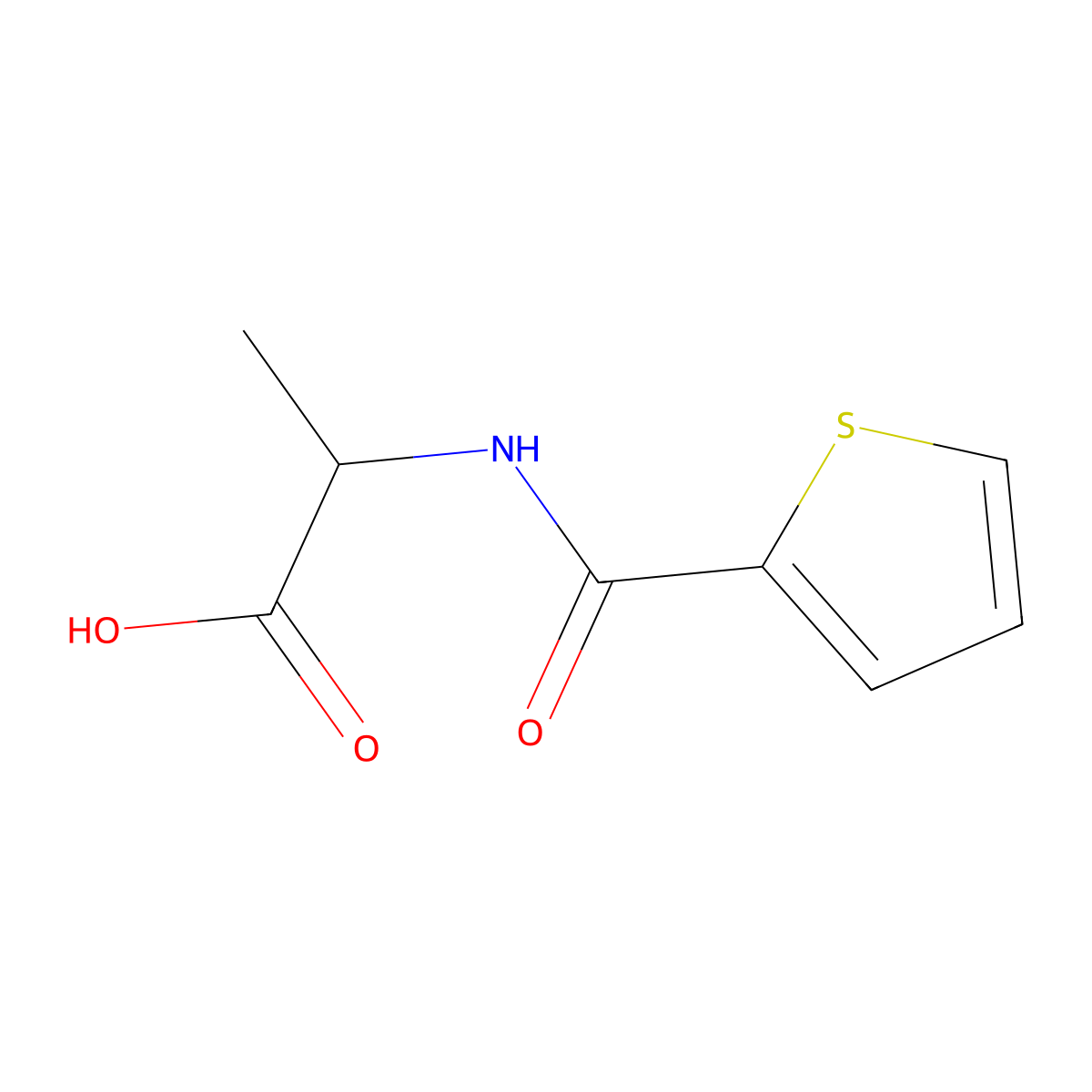 2-[(Thiophen-2-yl)formamido]propanoic acid molecular structure, CAS 2163783-67-1