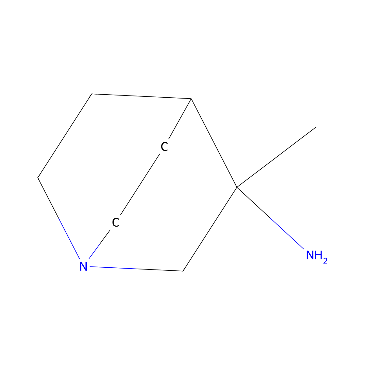 3-Methyl-1-azabicyclo[2.2.2]octan-3-amine molecular structure, CAS 21638-13-1