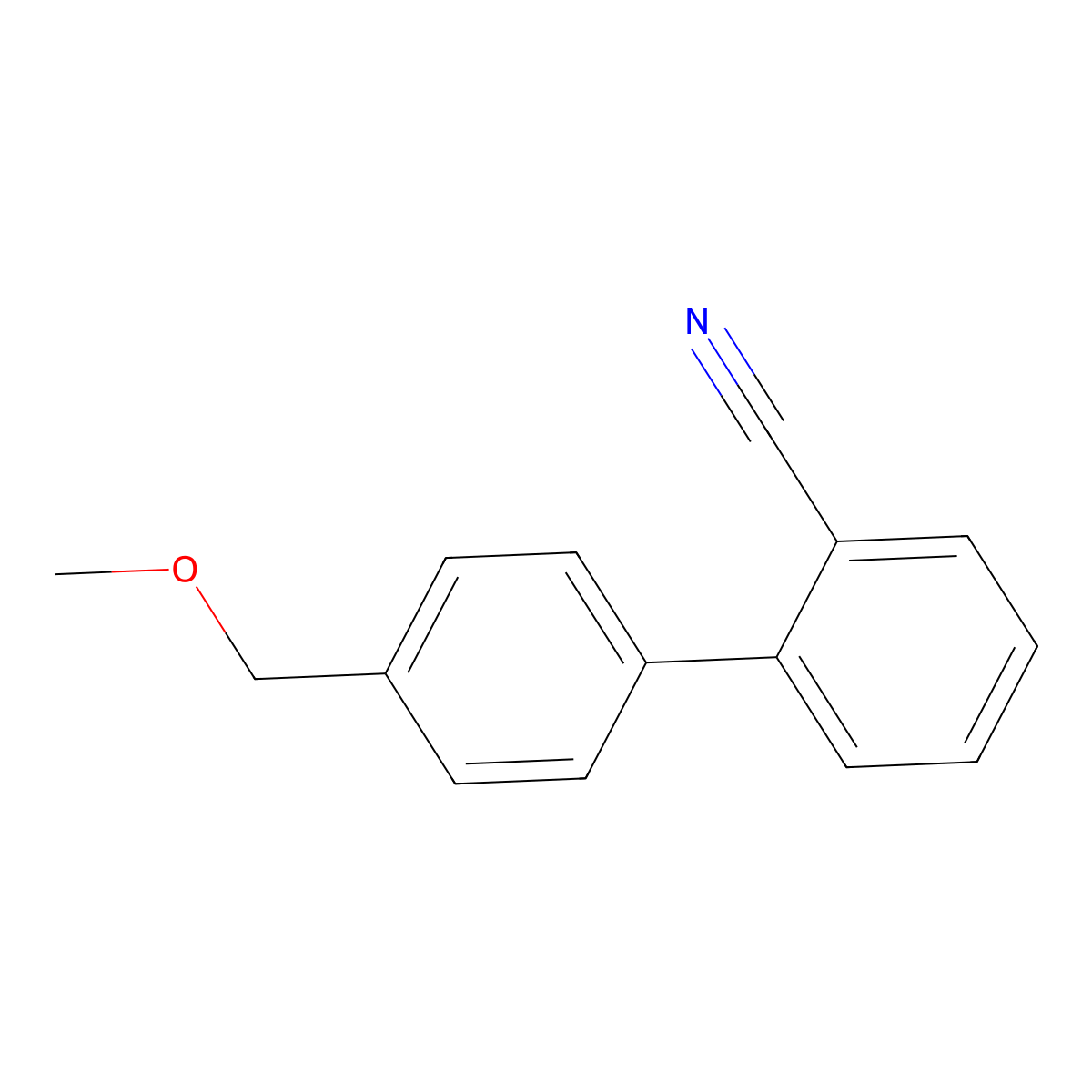 4'-(Methoxymethyl)-[1,1'-biphenyl]-2-carbonitrile molecular structure, CAS 2163824-95-9