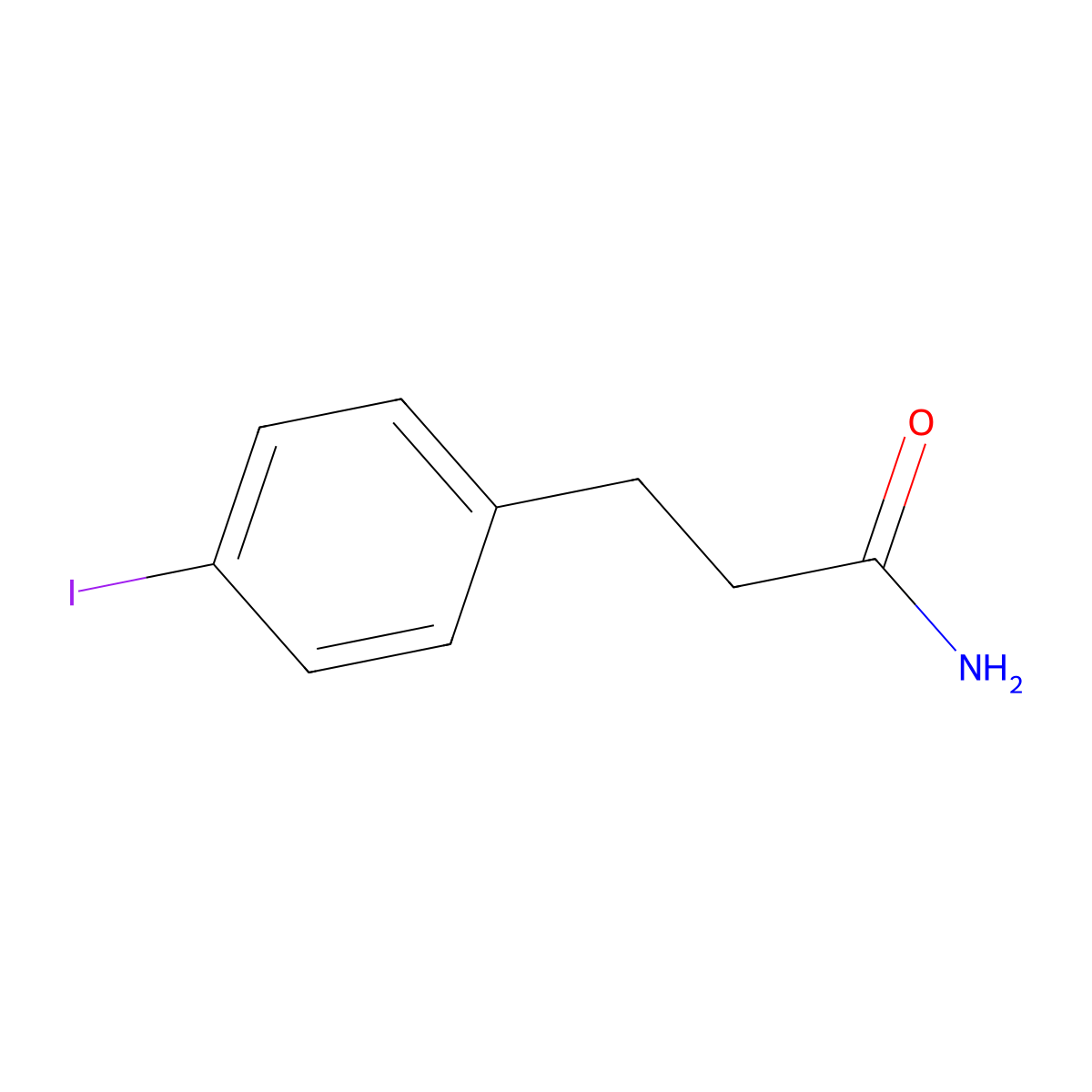 4-IodobenZenepropanamide molecular structure, CAS 2163836-79-9
