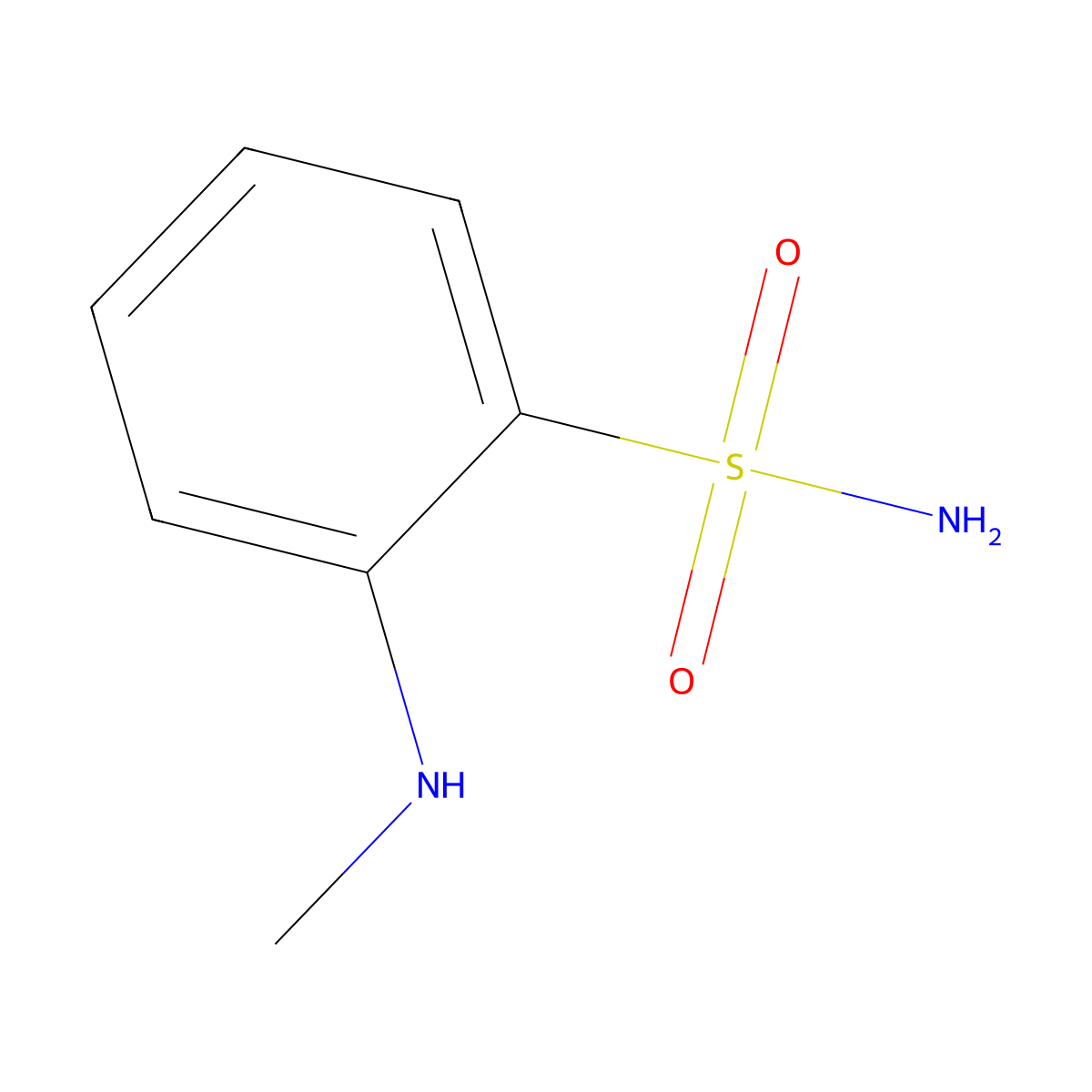 2-(Methylamino)benzene-1-sulfonamide molecular structure, CAS 21639-28-1